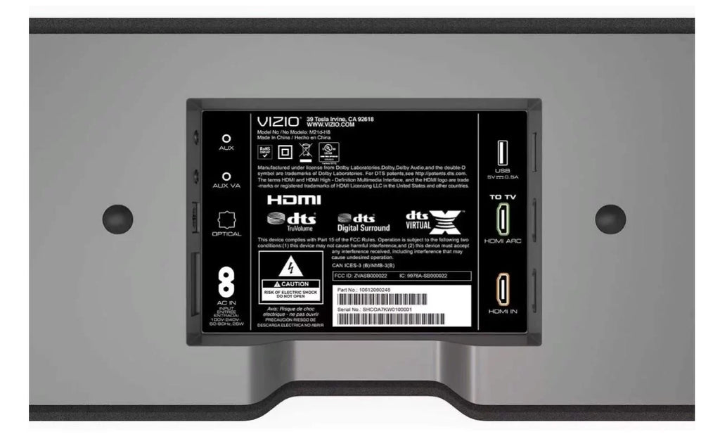 All-in-One DTS M21D-H8 DTS Sound Restored Virtual: - x Home M-Series Bar Theater Vizio Truvolume, 2.1 (Refurbished)