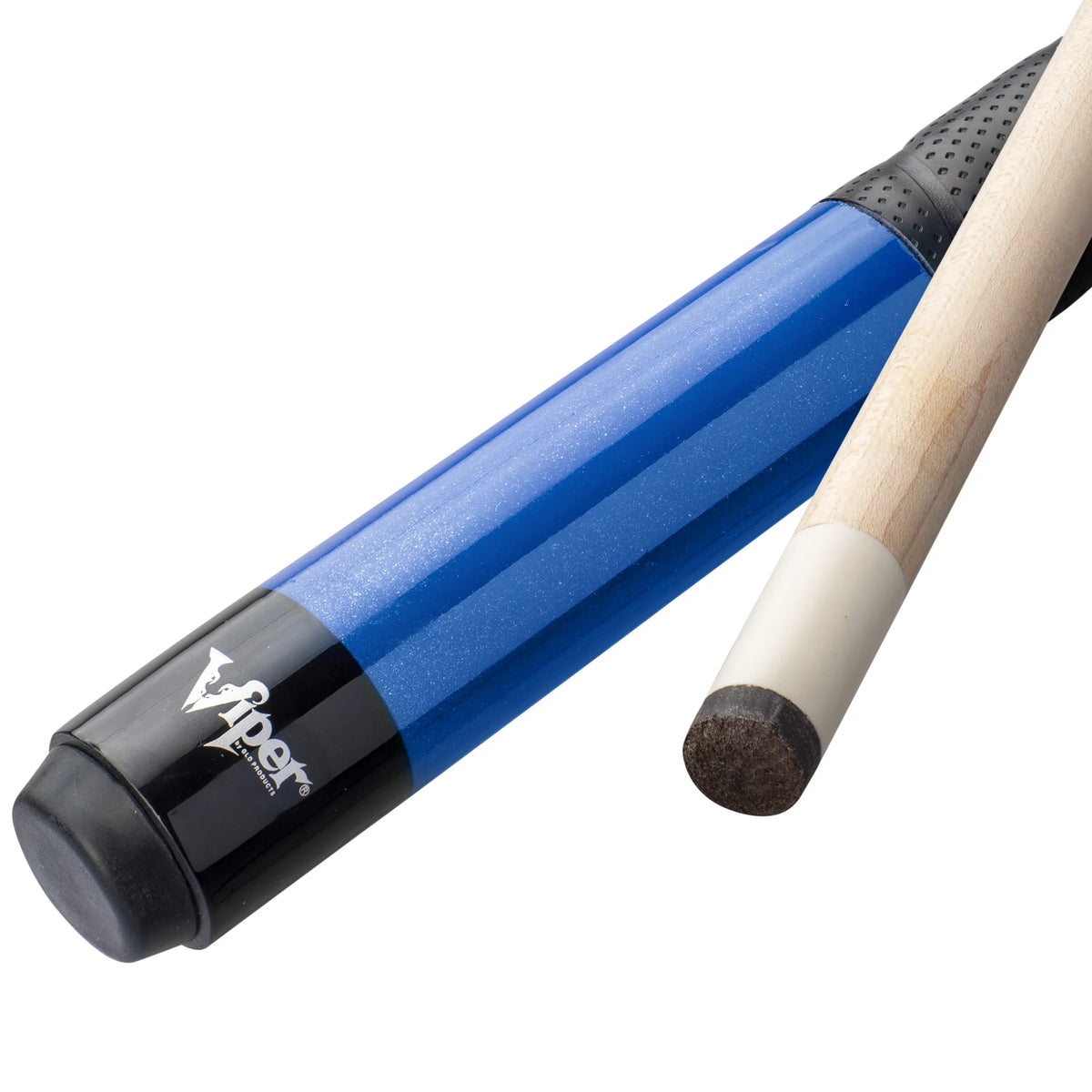 Billiard/Pool Cue, 2 Grip Viper Blue, 21 Ounce Pro Sure 58" Piece,