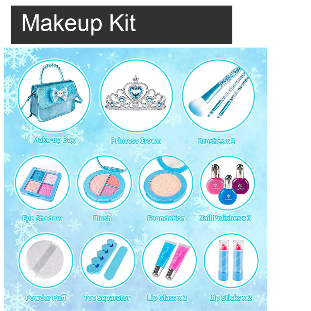 Play Kids Washable Toys Real Makeup Makeup Kit Girl, for Frozen