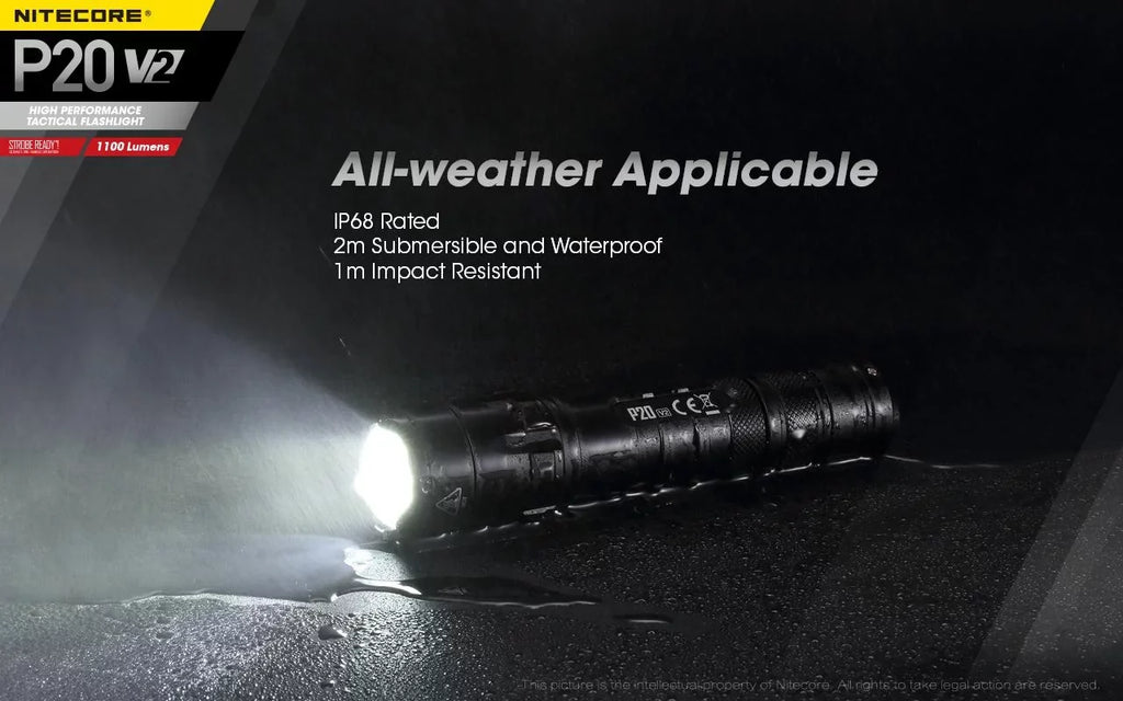 Lumens P20 - - XP-L2 Tactical V6 LED Flashlight 1100 CREE Nitecore V2