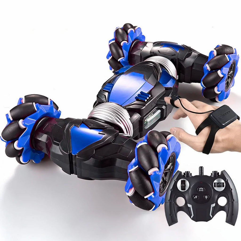 Drift Lights Music, Remote Kids Toy 360° With Stunt Car, Double Rc 2.4Ghz Cars Control Stunt 4Wd Vehicle Twist Car, Rotating Sensing Gesture Sided Flip Off-Road