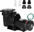 Inground Single Upgraded Silent Pump, Swimming Dual Primming 60HZ Pump With Ground Basket Speed Above Strainer Pool 1100W Pool Pumps 110V/220V Voltage, Self Operation
