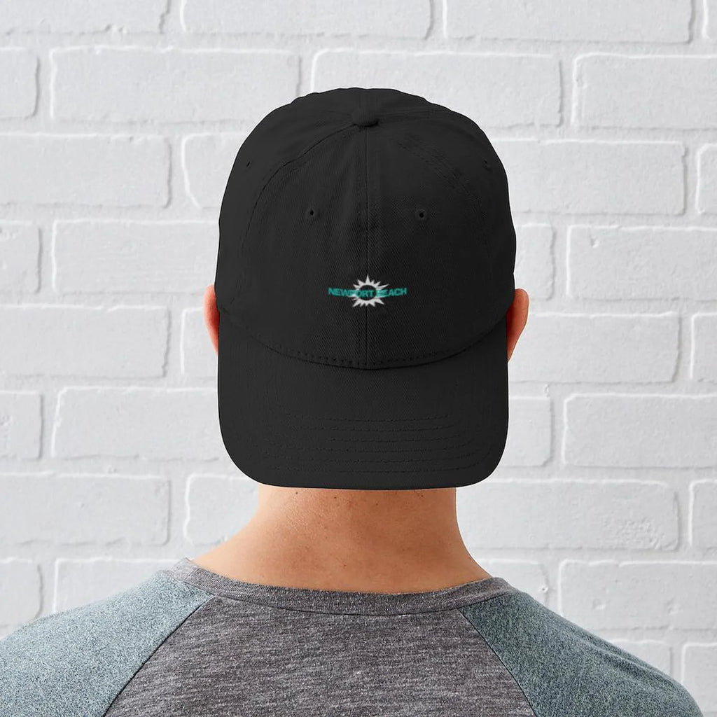Adjustable Black Cap Baseball Beach Hat Canvas - CafePress - Printed Cotton Black Newport California
