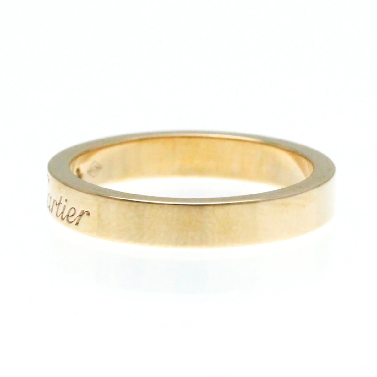 Diamond (Good) Band Gold Ring Pink Pre-Owned (18K) Fashion Cartier Pink Engraved Ring Gold