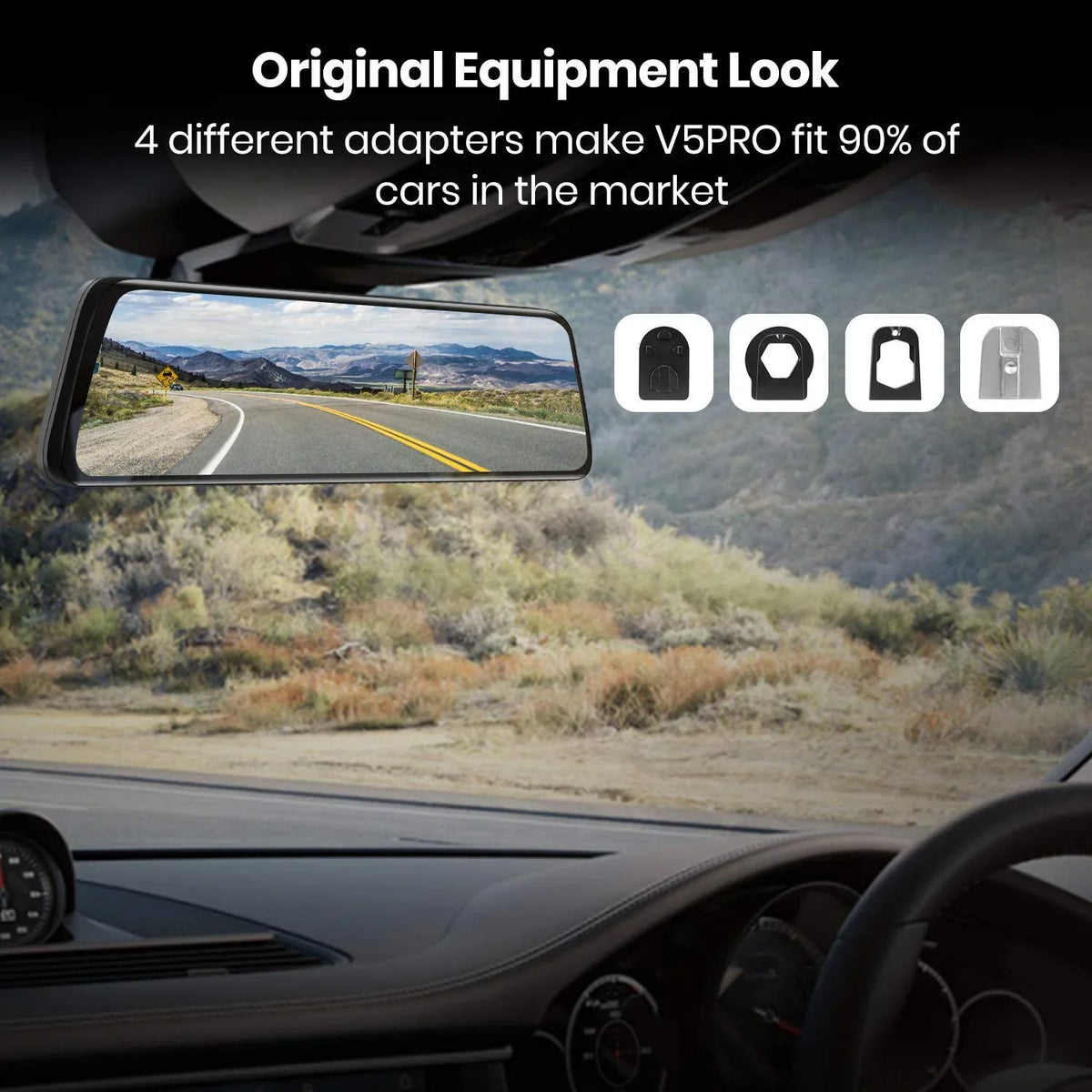 Auto-Vox Camera Car Camera Backup PRO) Look Screen Mirror Vision Dash Rear 1080P Night Touch 9.35'' Camera(V5 Monitor Super Mirror Cam, View OEM Dual