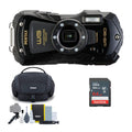 with Kit Bag Memory PENTAX Accessory Cleaning 64GB WG-90 and Camera Card (Black) Compact