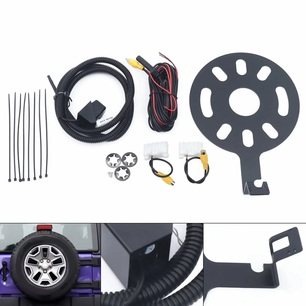 Tire Spare Jeep Backup Backup For Camera View ° Rear 170 2007-2017 Wrangler Bracket TOOL1SHOoo JK's