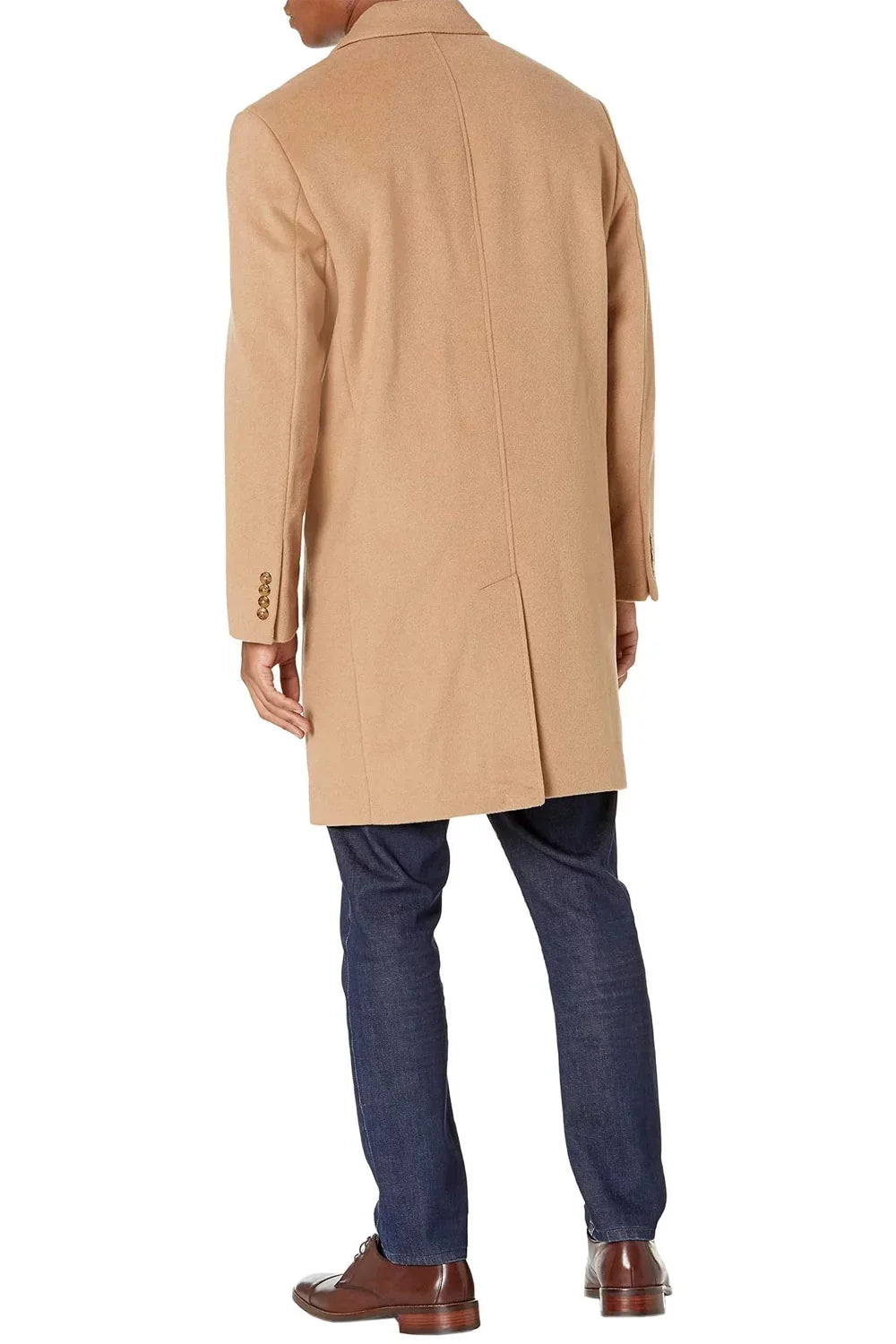 Wool-Blend Signature Long Overcoat Mens - NWT Coat Camel $350 London 40 Fog