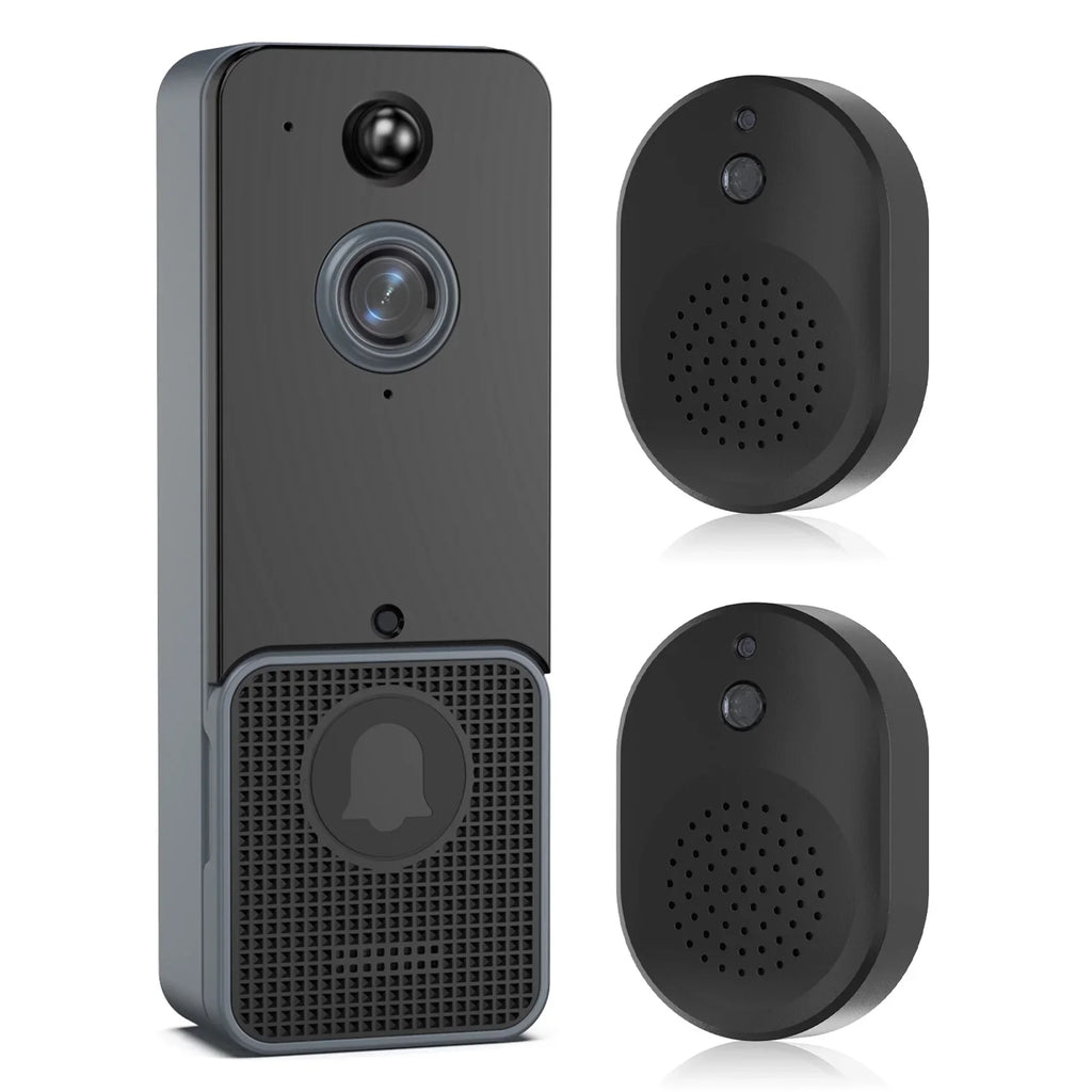 2-Way and Audio-for PIR Vision, Doorbell Chime, Night with Detection Alerts, Two Shinysix Wireless Home Security Human App Camera
