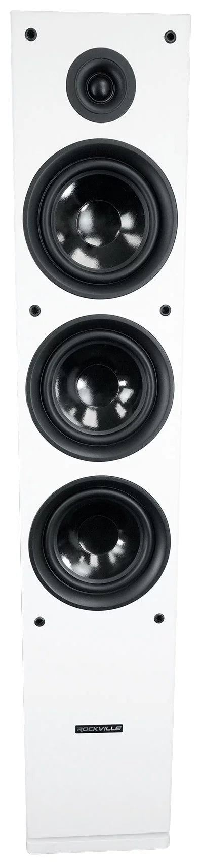 Home Tower Audio 8 Ohm (2) 68W Passive White Rockville RockTower Speakers