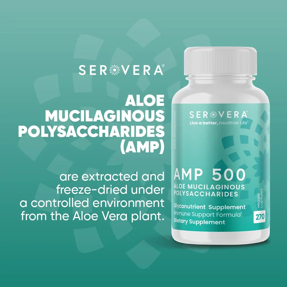 with for Up Serovera Supplement to Veggie 500-Immune Free- Support Caps-Gluten L-Glutamine-270 Modulator System 3 Colon AMP Months Health-Immune Supply