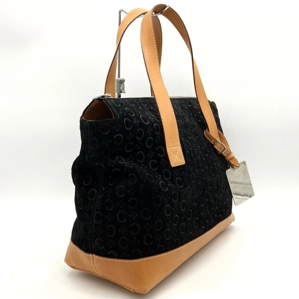 black Pre-Owned macadam 1 CELINE handbag C fashion bag MC00 suede tote (Good) leather USED ladies