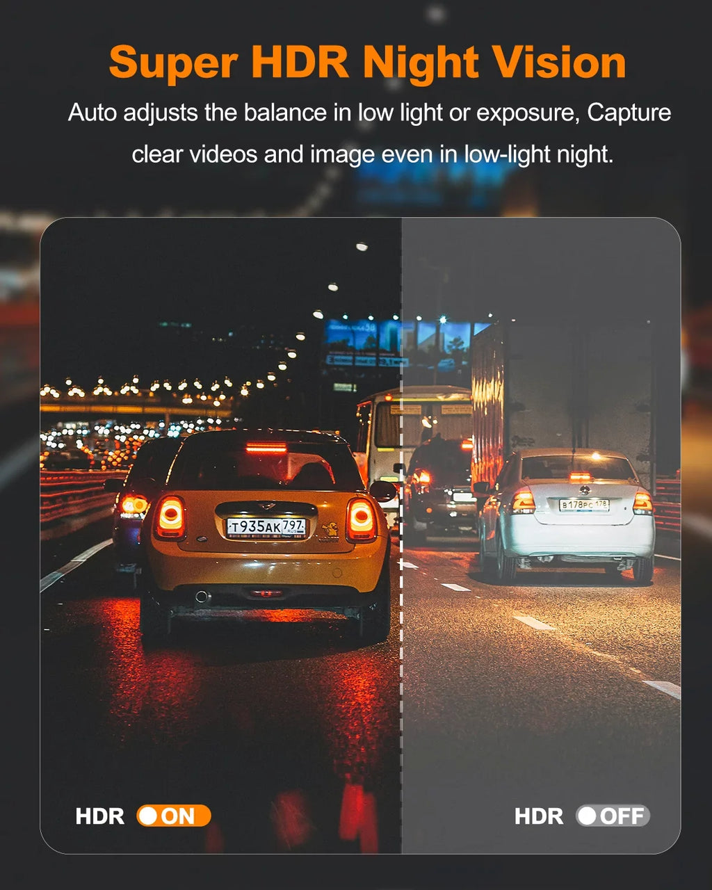 Camera Monitor, Screen, IPS 24H Built-in Dash GPS, and G-Sensor, Cars, for Cam, YEECORE 3" Parking 157°Wide Vision, Dual HDR Loop Real Rear, 4K+1080P Dash WiFi Angle Night Recording Front