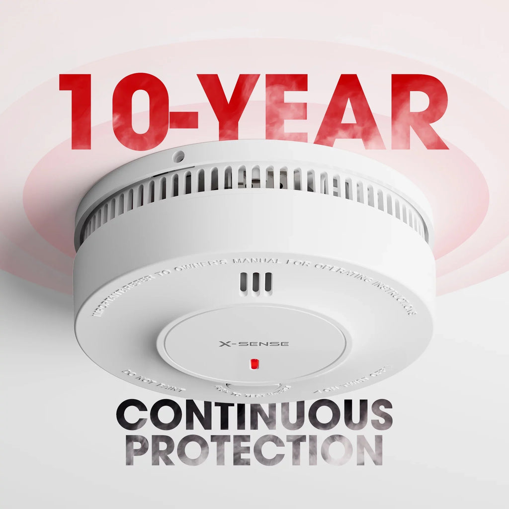 X-Sense Transmission ft Smoke Interconnected Photoelectric with Wireless 820 SD19-W Range, Detector, over