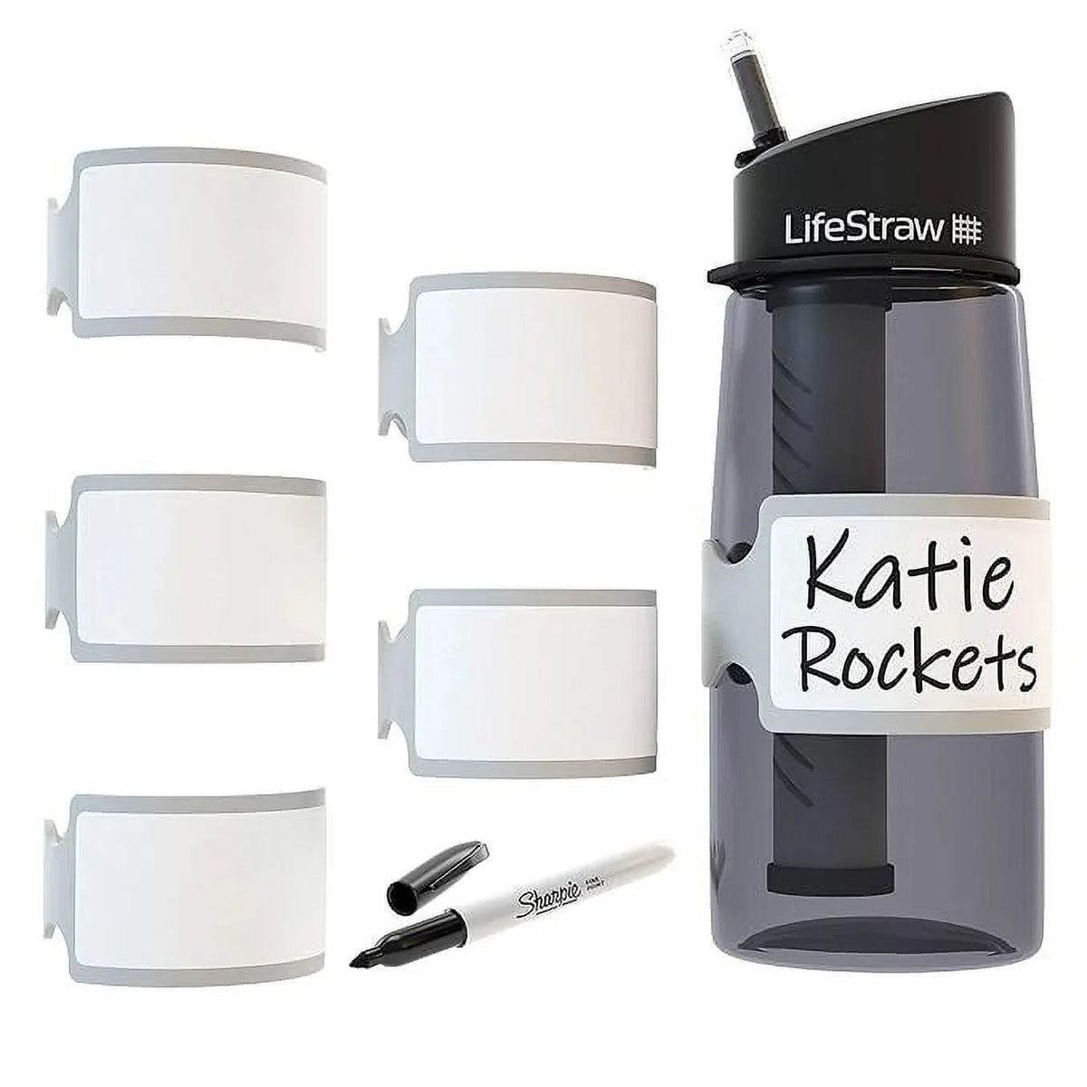 Bottles/Sippy Cups/Food for 6pcs Doodle (Grey) Write-on Labels Permanent Containers Pumpkin
