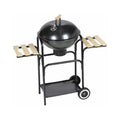 Patio Height Tables Working Hiking, and for Barbecue Wheels Inch Stand Charcoal Cooking, 38 Side Grill Camping with BBQ 2 Grilling, Smoking, Picnic, Garden, Steel Dcenta Party,