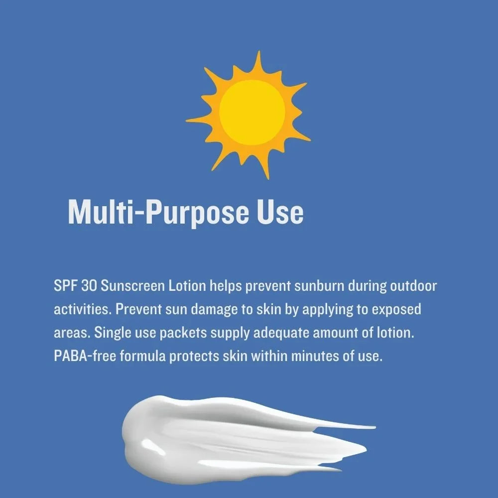 30 - SPF 100 - 3.5 (MS-84250) mg Sunscreen formula PABA-free Safetec Lotion Packets