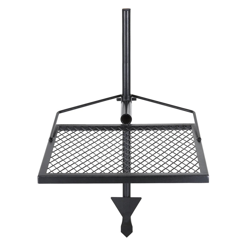 Heavy Steel Fire Cooking Duty x Open Adjustable Campfire 16" 16" Grate BENTISM Swivel Grill