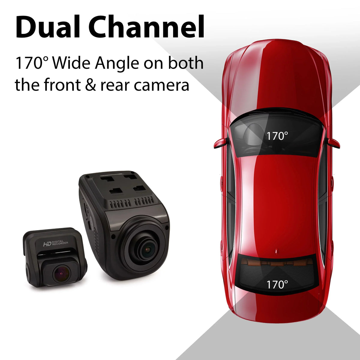 Rexing HD Rear V1P Front Full 1080p Cam Pro Dash and