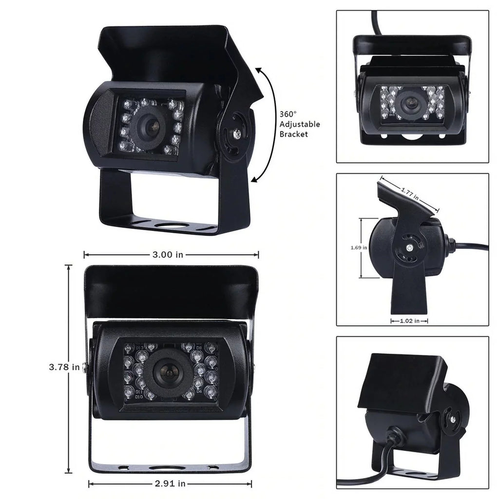 cable 18 Night parking for Monitor IR with Van LED RV system Bus reverse feet Car Vision+32 Truck TFT 12V/24V camera 7inch Car LCD