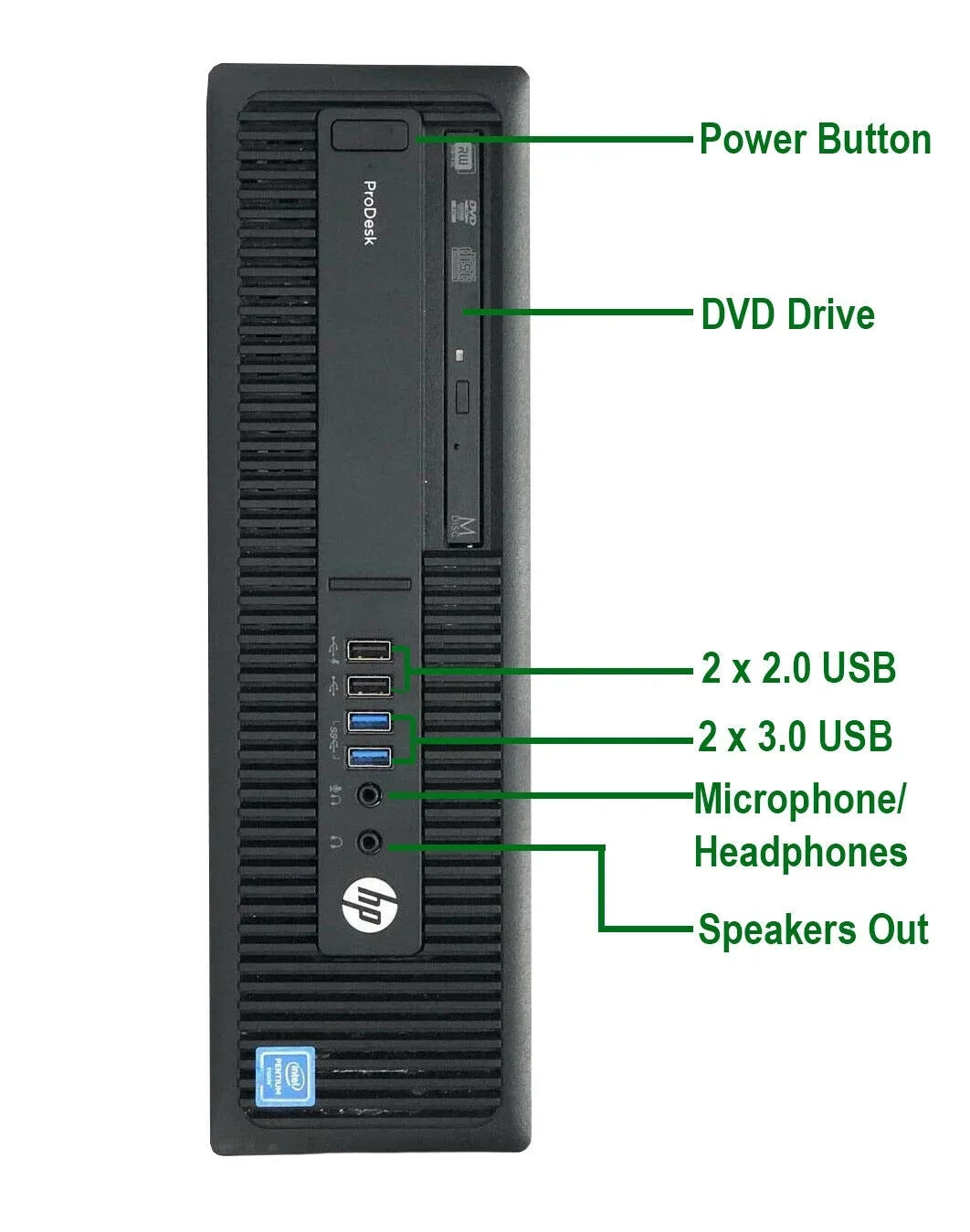 20" HDD, PC Keyboard 2TB Computer Win10 HP New 600 G2 LCD, WiFi, 3.3GHz Intel Mouse, DVD, Desktop 8GB CPU Ram, (Refurbished) Restored G4400 Pro & Pentium