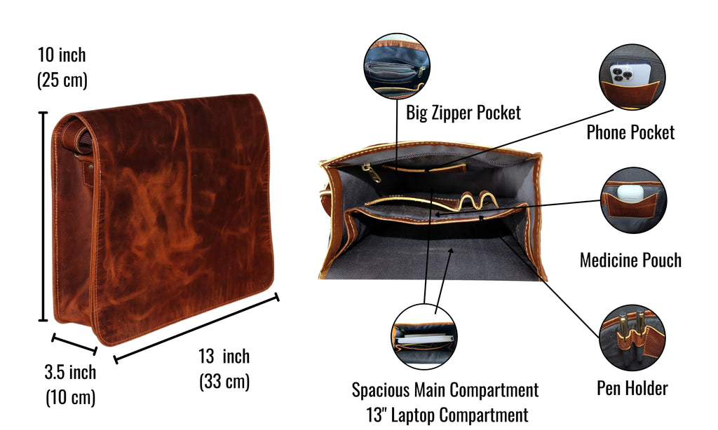 shoulder distressed iPad for office gift MacBook for briefcase bag men satchel Handmade Leather bag bag