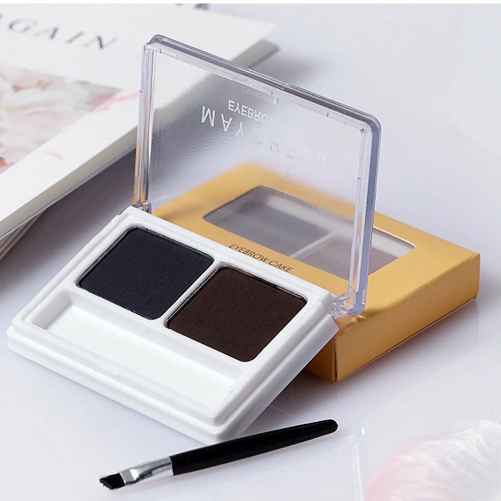 2 Colors Palette set Brush Professional With Eyebrow Makeup Brow Powder Eye Tint