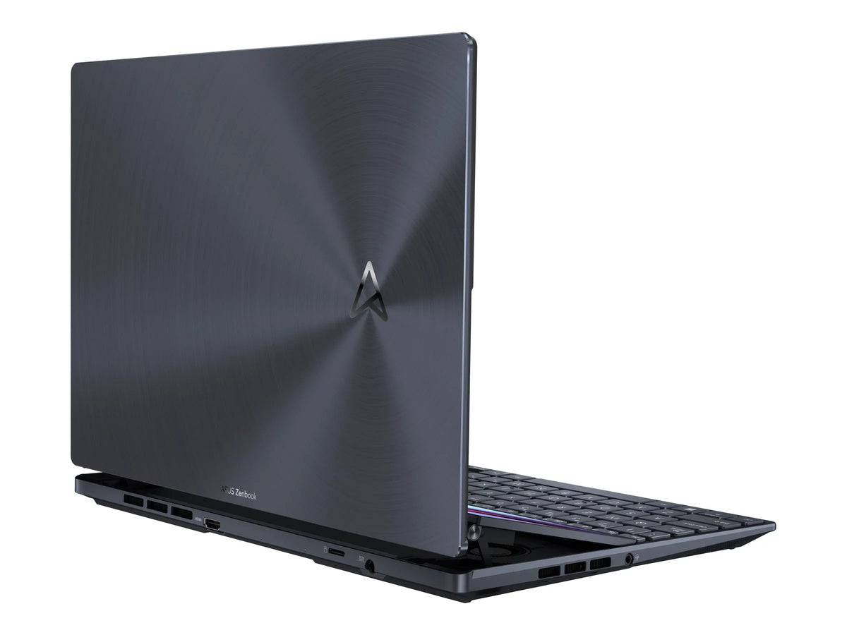 Pro - 32 11 ASUS Home GF 2880 RTX x GB SSD / black Duo 2.5 Core Performance OLED Wi-Fi (2.8K) - Hz 6E - tech RAM 1 - Win touchscreen - NVMe, OLED Zenbook i9 3050 120 12900H Intel TB - - GHz @ 1800 14 - UX8402ZE-DB96T Ti 14.5"