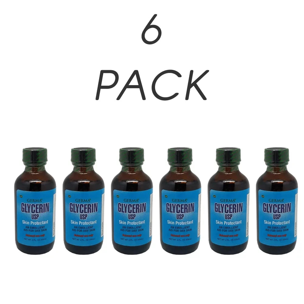 Vegetable Moisturizer Skin and Treatment Glycerin. of and Dry Natural Germa Skin 2 oz. Emollient. for Pack Lips. 6