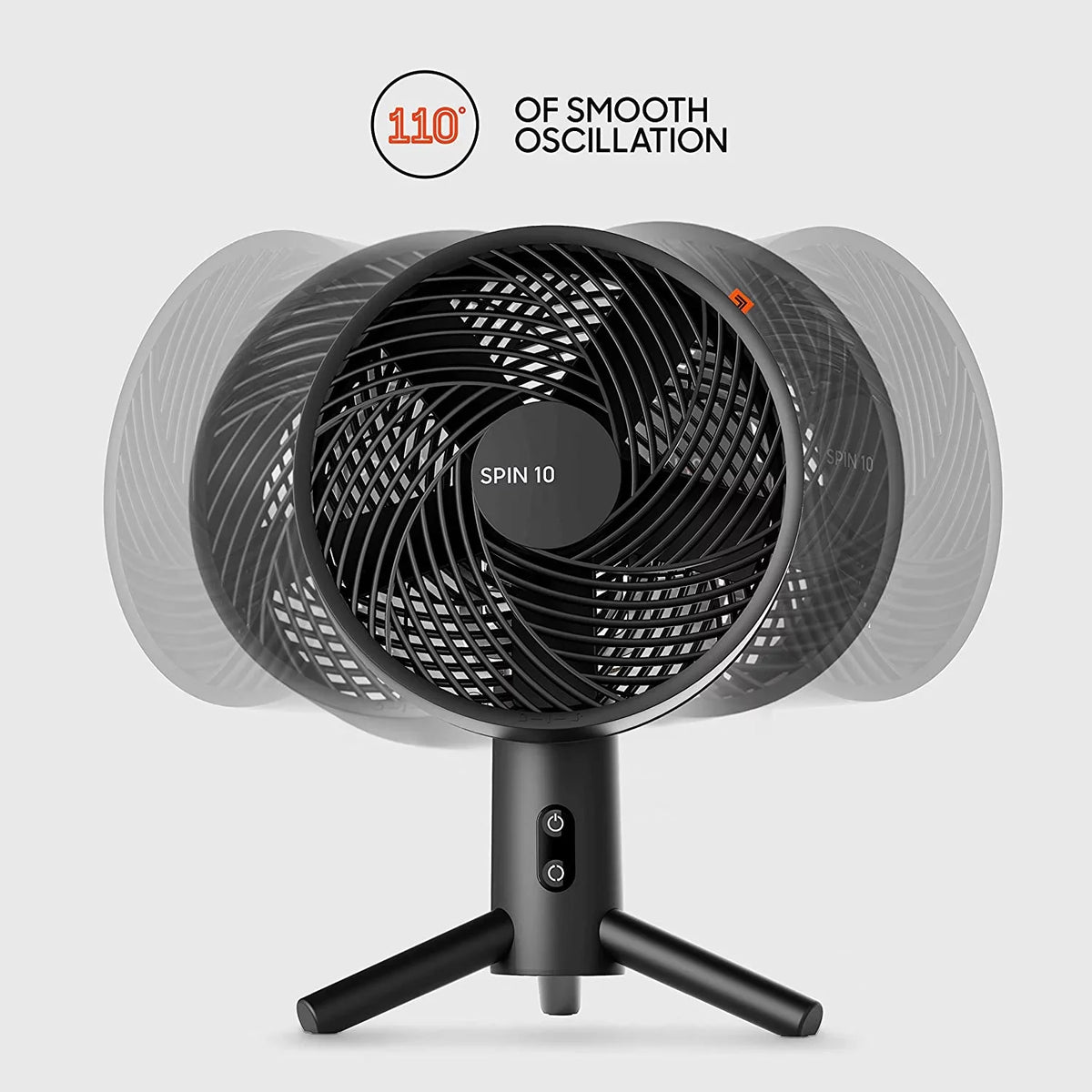 Image Black 15.5", Sharper Desktop SPIN Fan, Oscillating 10