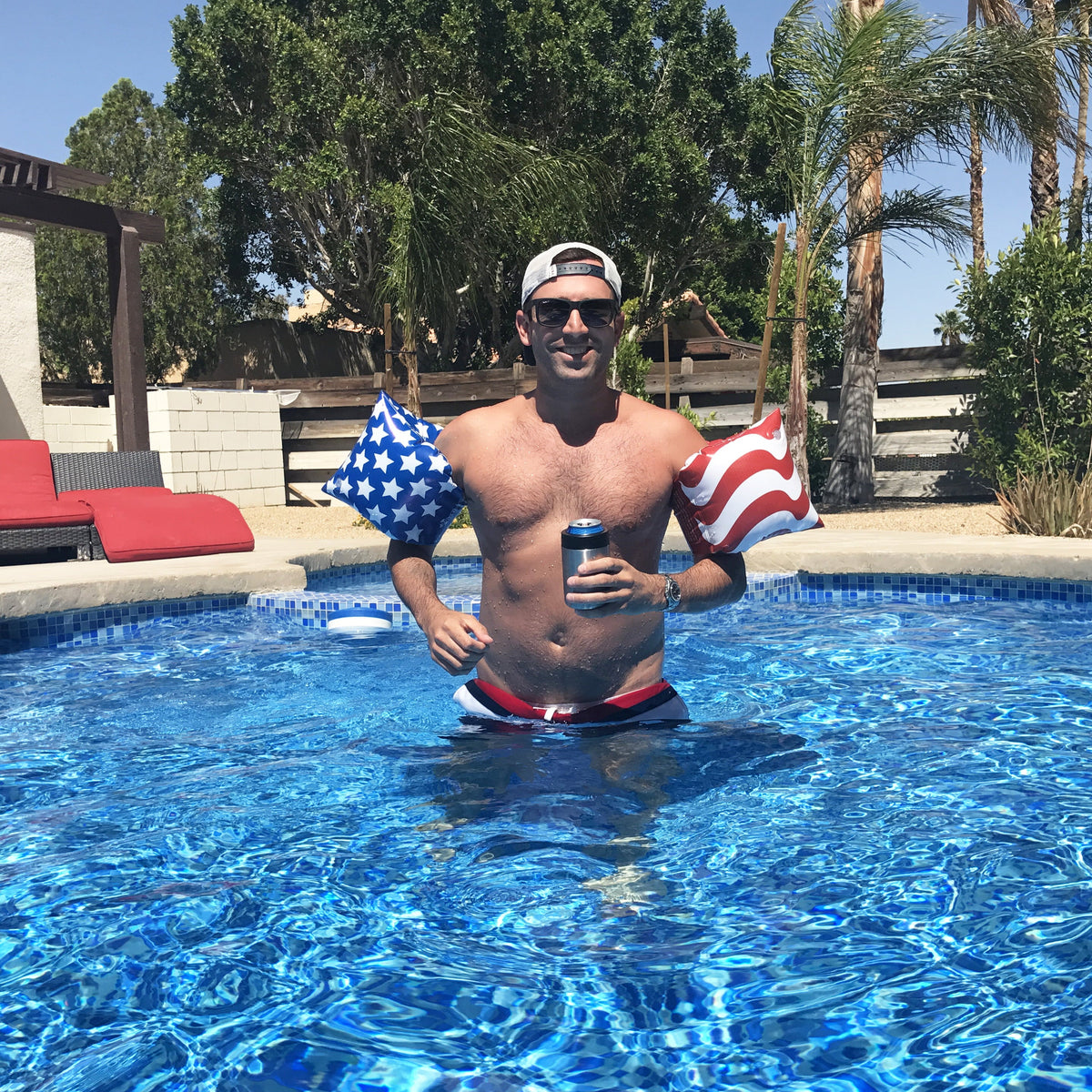 (Novelty Wing USE Pool liquid Own Flag ONLY) Adult The America GoFloats - Floaties