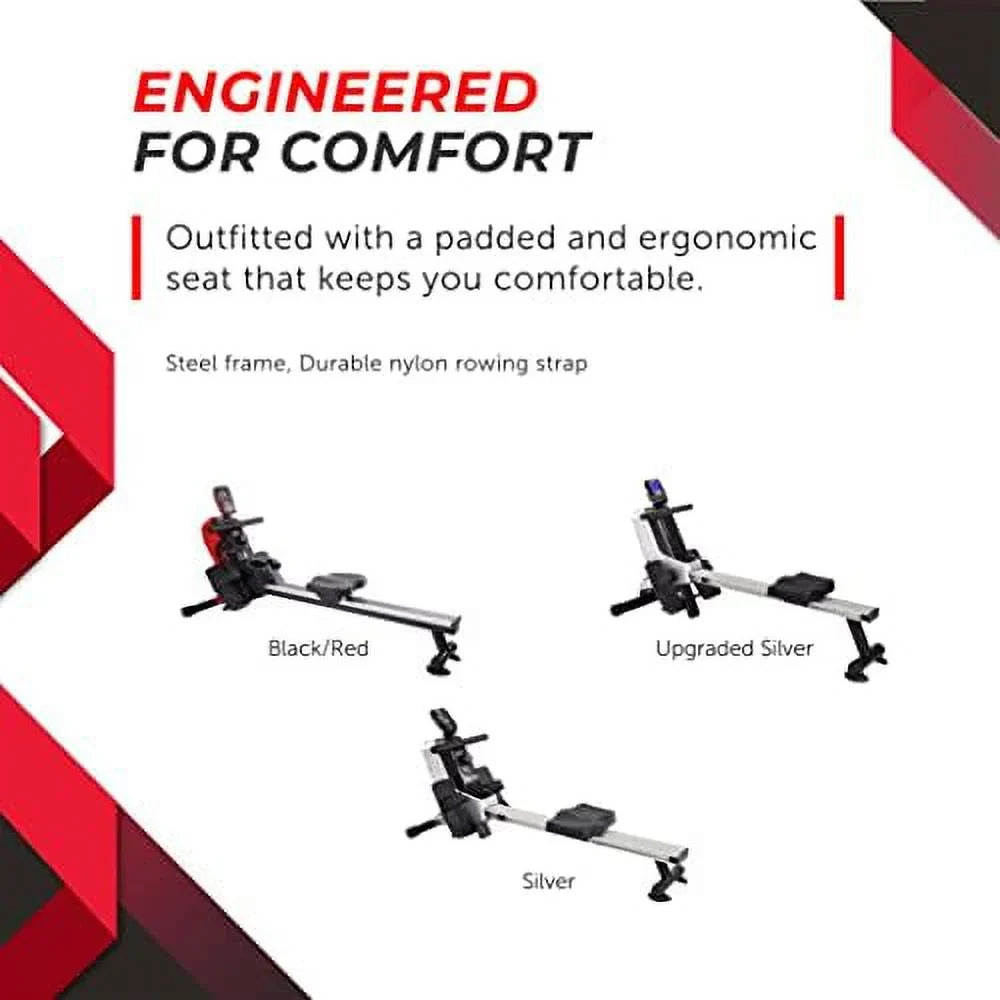 250 Machine With Magnetic - Weight - Home With Machine Up For Resistance Rower Rower Magnetic Workout Lbs To Capacity Rowing App Gym - Fitness