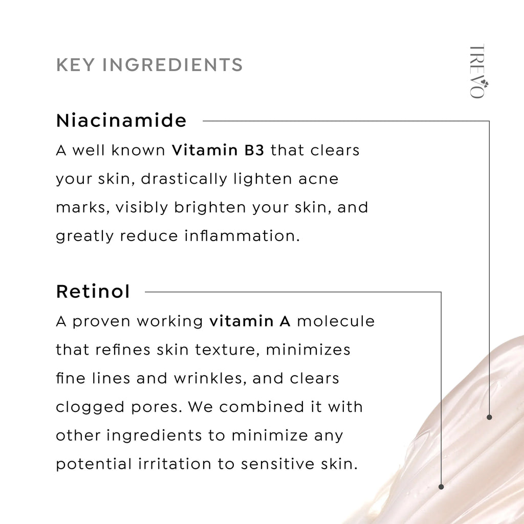 Aging Reduce Anti Firming (Vitamin + Night Firming Moisturizer Cream, & B3), Skin Anti Trevo Natural Advance Lines, 50g/1.8oz Hydrating Peptides, Inflammation, Niacinamide Peptide & Fine Retinol With