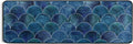 Indoor Long 2x6 Cushioned Japanese Mats Scale Fish Entryway Hallway 72x24 Floor inch Non-Skid Rugs Wave for Washable Runner Ocean and Kitchen Rugs