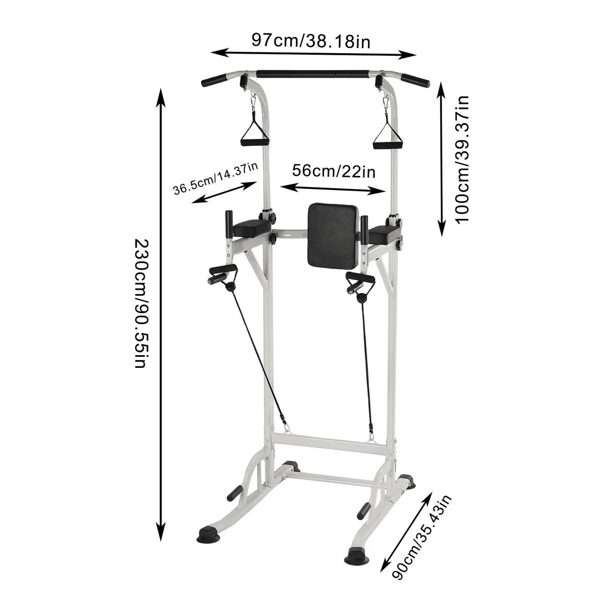 Tower Dip Up Gym Station Chin Black Pull Home Bar Push Power Gym Power Home Height Tower Adjustable