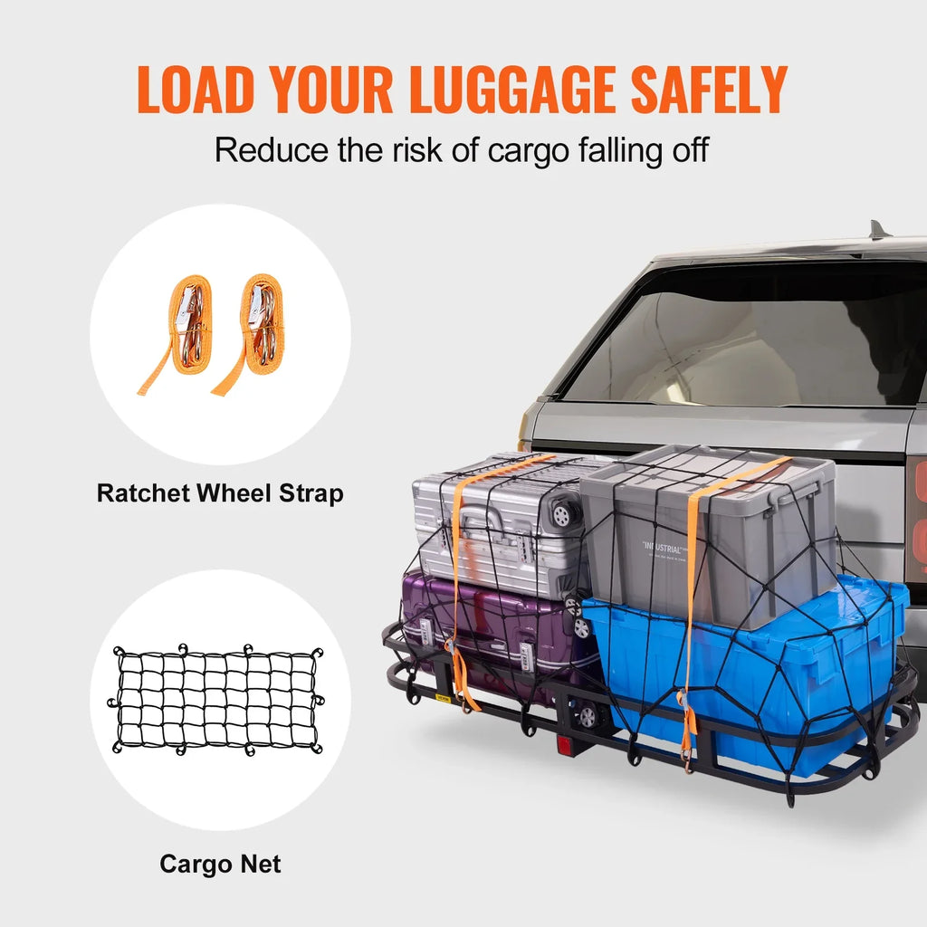 Net Fits 2" 500lb Mount Receiver Cargo Carrier in Hitch & BENTISM Cargo 53x19x5