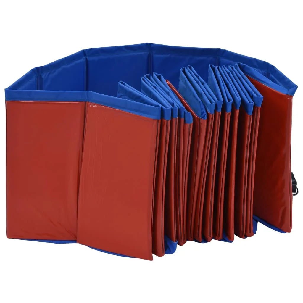 Dog Pool PVC Red Swimming 63"x11.8" Foldable
