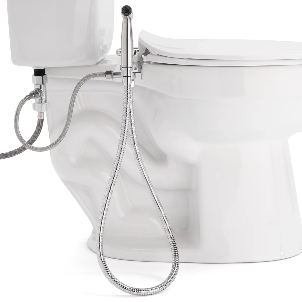 CleanSpa with and Brondell Holster Luxury Integrated Shut Hand-Held Steel Stainless Sprayer Bidet off,