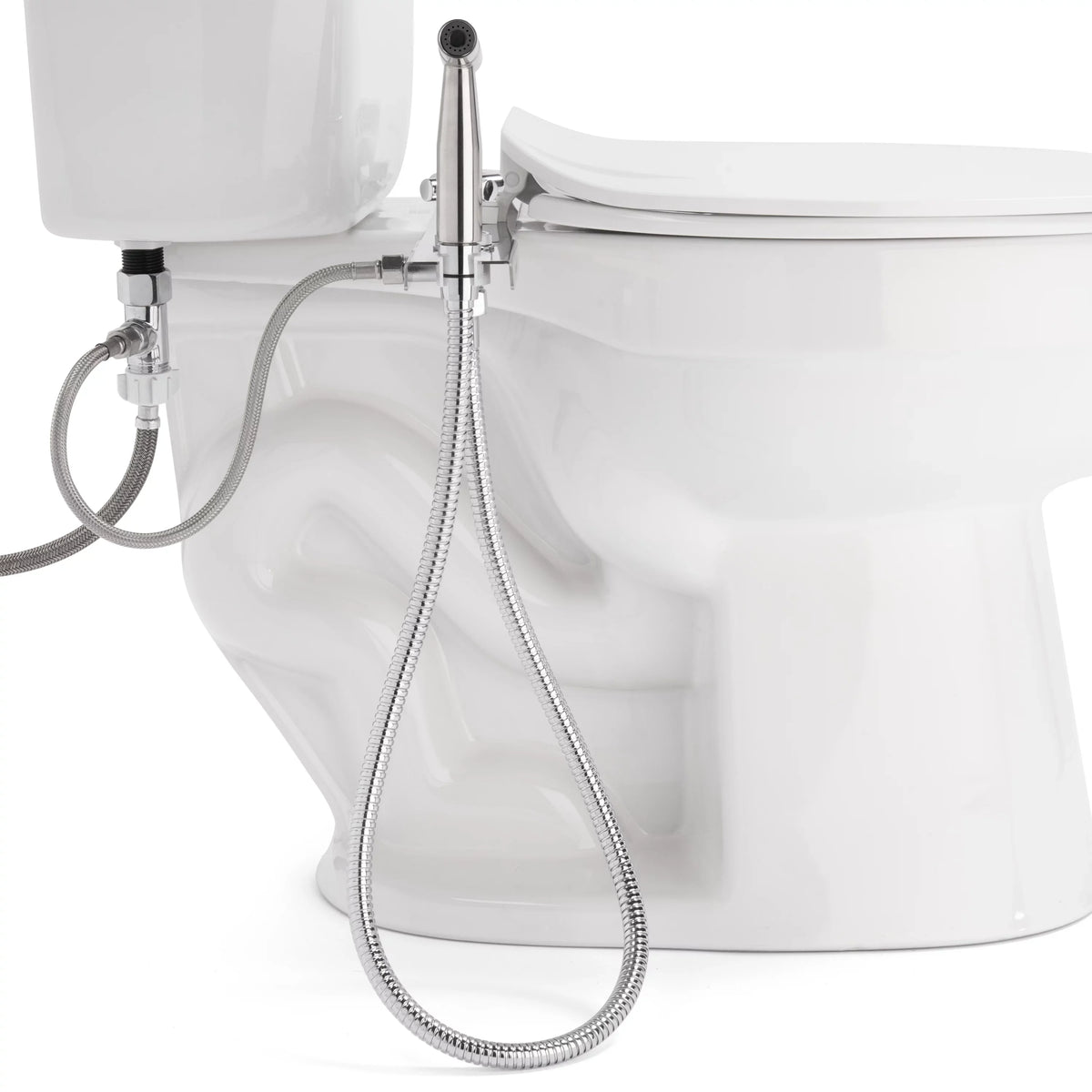 CleanSpa with and Brondell Holster Luxury Integrated Shut Hand-Held Steel Stainless Sprayer Bidet off,
