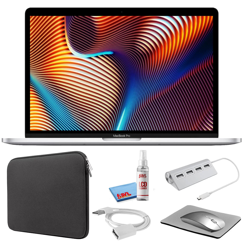 2018, 2.3GHz, + with Sleeve 256GB Bundle (i5 13-inch Cleaning Starter (Refurbished) MR9U2LL/A) Zipper SSD) Laptop Kit - + (Mid Silver Kit MacBook Pro Black