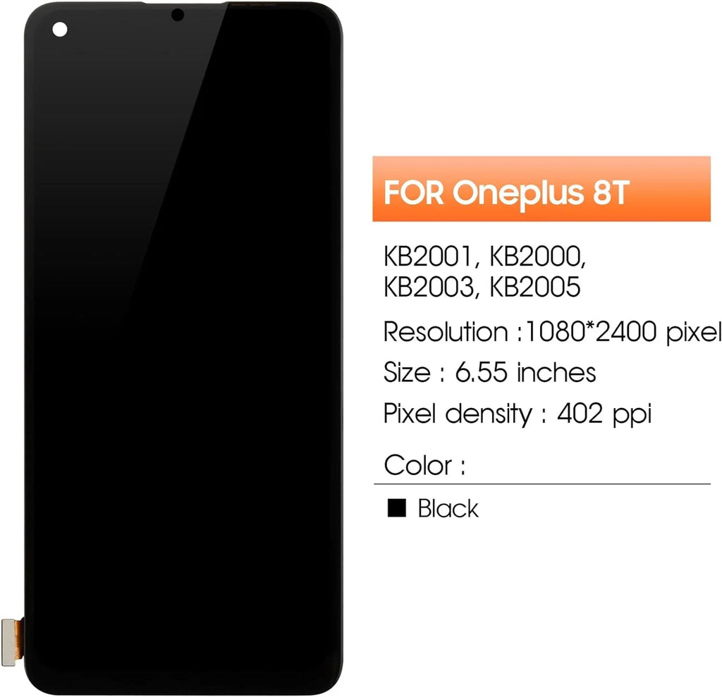 Oneplus LCD Digitizer Fingerprint) KB2005 KB2000 Repair 8T+ Assembly KB2001 8T Replacement KB2003 Screen Screen for (Support Part 5G Touch OLED Display