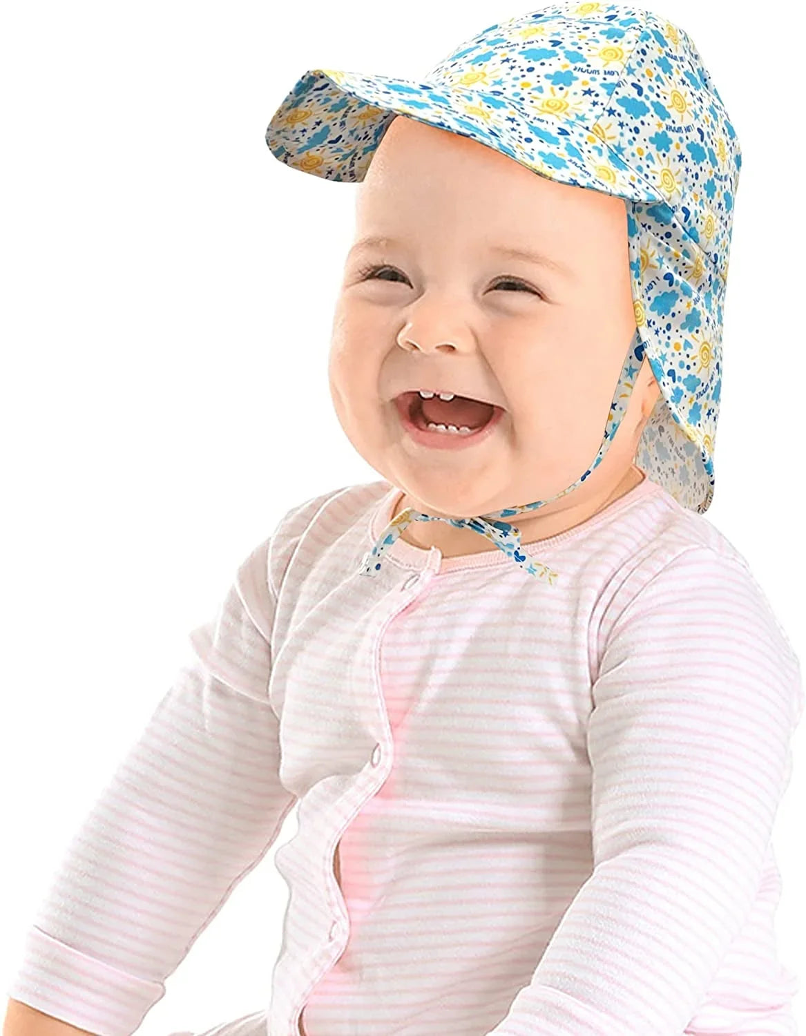 Pool Adjustable UPF Play Swim Breathable 50+ Hat Summer Beach Sun Brim Flap Hats Infant Toddler Sunhat Baby Protection Wide