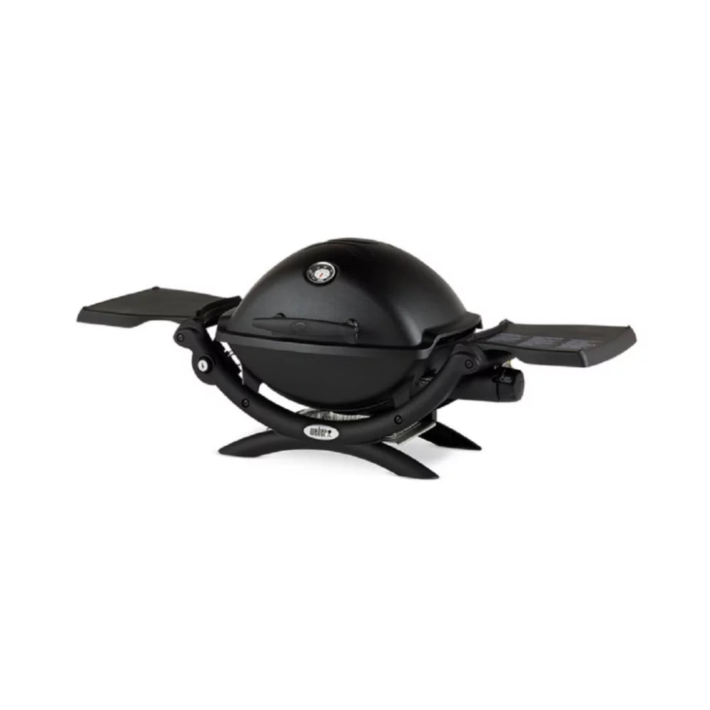 with Weber Portable (Black) Hose Liquid Cart, Grill Q1200 Propane Adapter Bundle