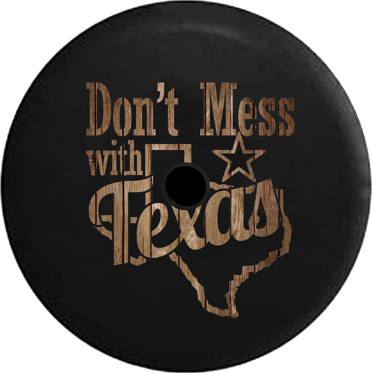 Backup Jeep Camera Tire Spare 2019 2018 RV Mess Barn Wrangler JL Don't for Texas Inch Distressed Cover with Wood 32