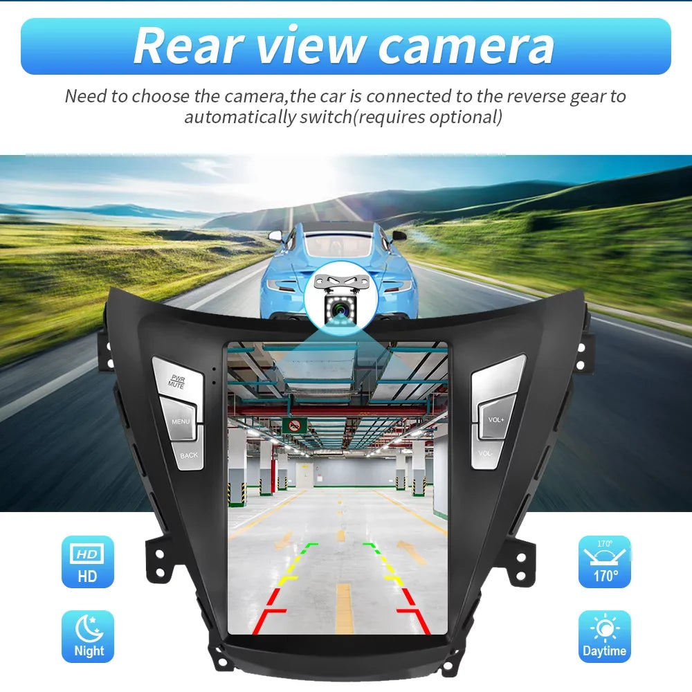 Stereo Car for 2013 Backup 2012 Link FM Bluetooth Mirror Podofo WIFI Android 2011 USB, 9.7'' Touchscreen 2G+64G GPS with Radio Elantra Camera Hyundai