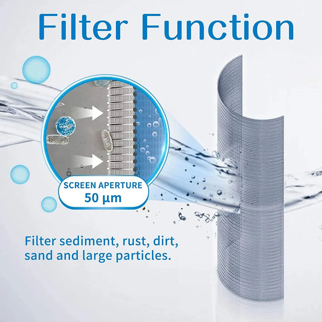 Fittings, Roastove Push-to-Connect Spin Down House, 50 Pre-Filter at Sediment for Whole Rated Micron liquid Two Contains Filter, 3/4"