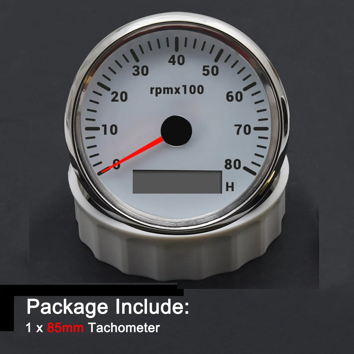 Meter Tachometer Geloo Gauge Marine Hour Waterproof Tachometer 85mm Boat 0-8000RPM