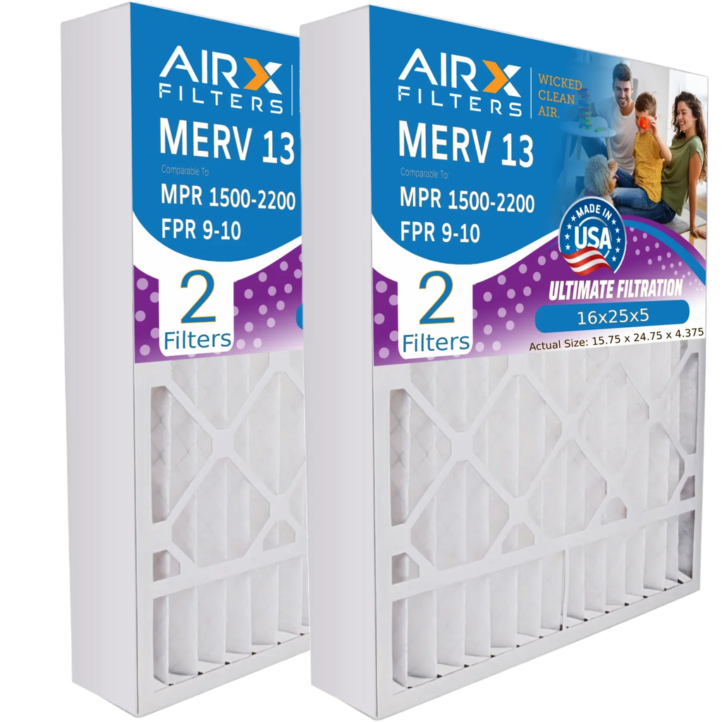 WICKED FPR MERV AIRX CLEAN Comparable AIR. 9 by Air 2 MPR 1500 2200 with X6670 to Pack Filter Compatible Filter Lennox FILTERS 13 & 16x25x5 Air -