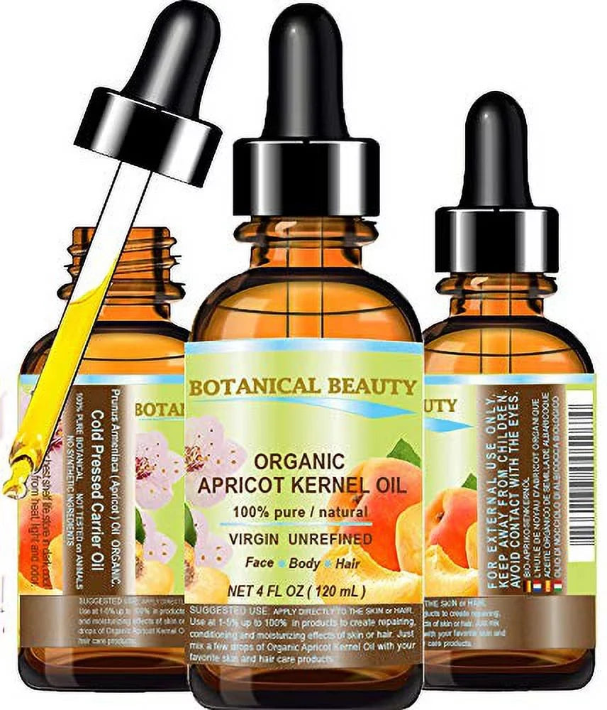 Fl. % Body, Organic Pure 100 Ecz. Carrier Hands, 120 Oil And For Lip Dry Nail Oil Kernel Skin, Hair, Natural Virgin Cold Ml Rosacea, Oz.- 4 Care. Face, Australian Unrefined Pressed Apricot Cracked