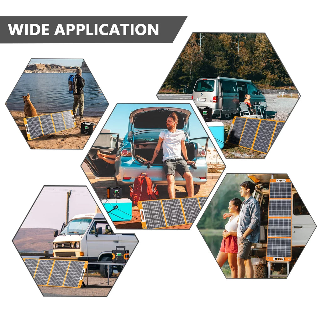 Output Power Solar DC Foldable Gofort for Portable Panel Station Solar 18V/100W Portable